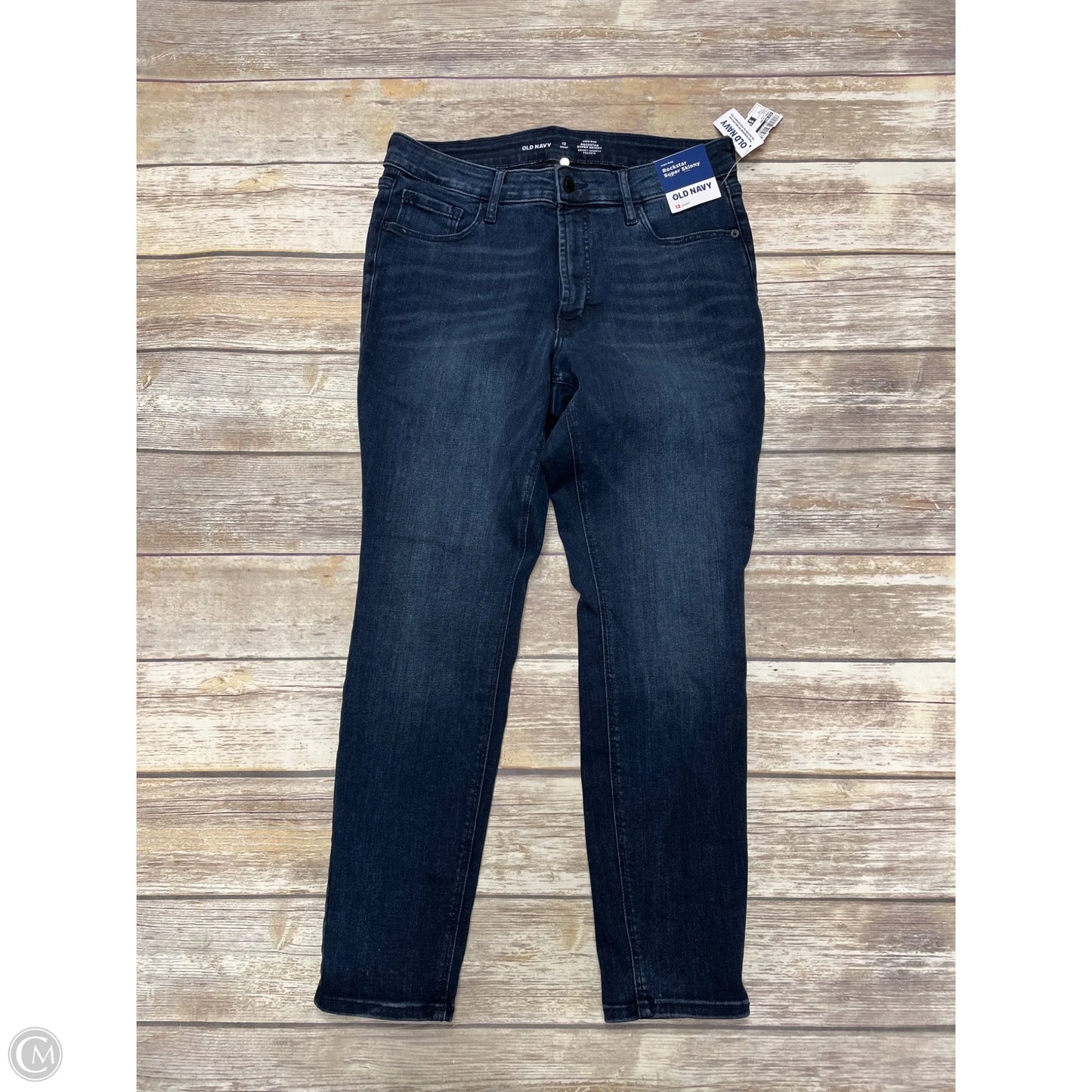 Jeans Skinny By Old Navy In Blue Denim, Size: 12