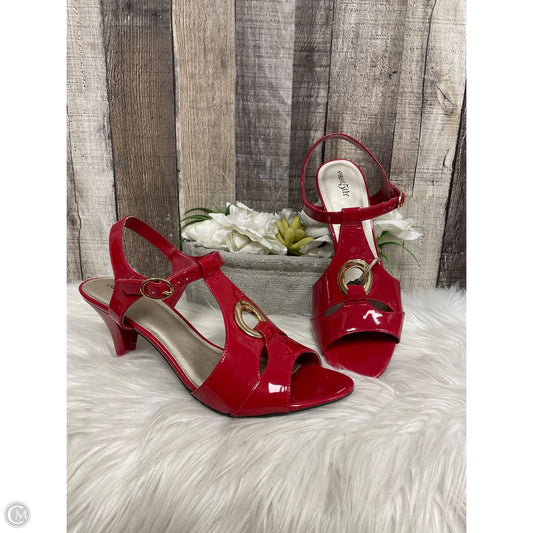 Sandals Heels Kitten By East 5th In Red, Size: 10