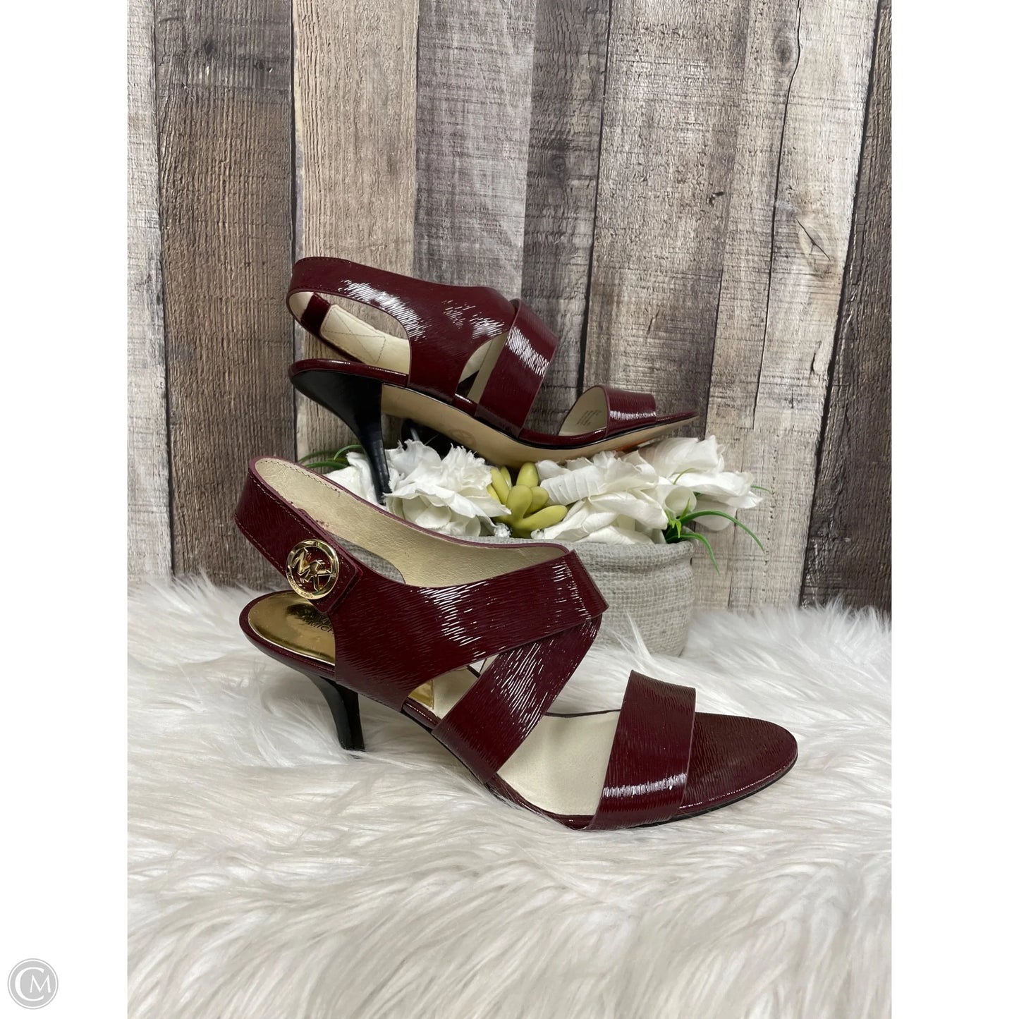 Sandals Designer By Michael Kors In Brown, Size: 10