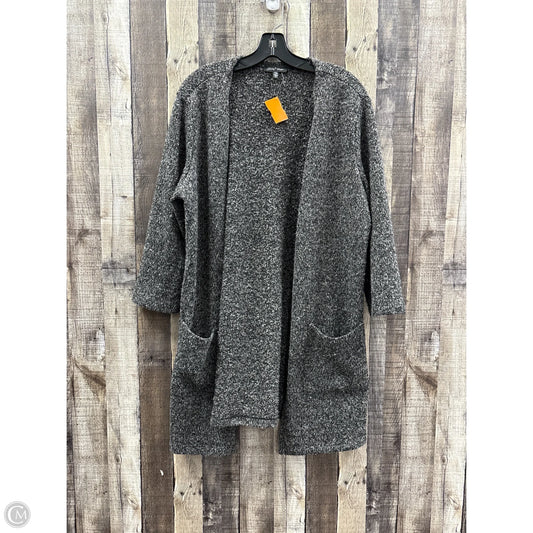 Cardigan By Slinky Brand In Black & Grey, Size: Xl