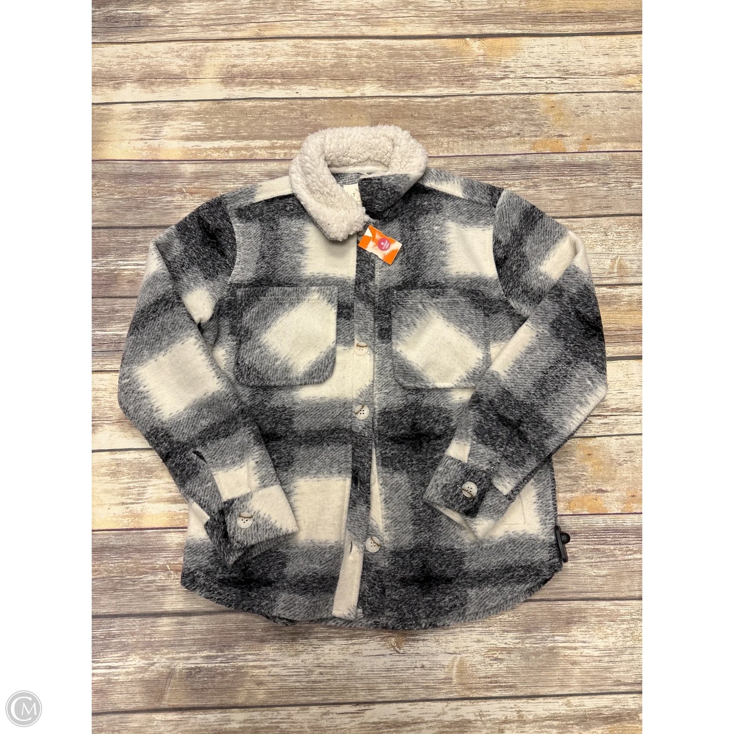 Jacket Shirt By Thread And Supply In Black & Grey, Size: Xs