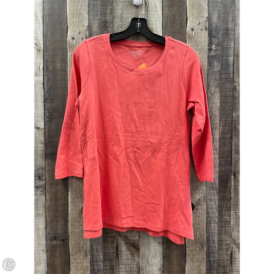 Top Long Sleeve By Coldwater Creek In Orange, Size: Xs