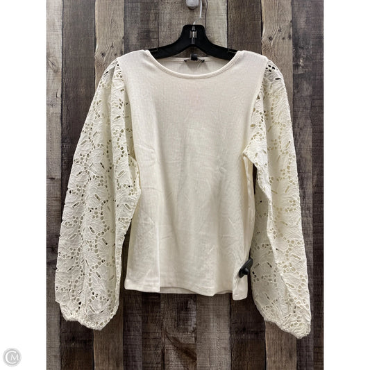 Top Long Sleeve By J. Crew In Cream, Size: S