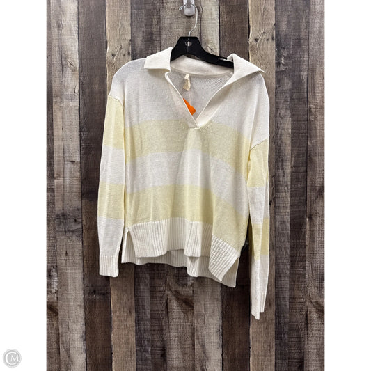 Sweater By Haven In White & Yellow, Size: Xs