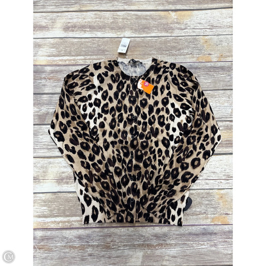 Cardigan By Ann Taylor In Animal Print, Size: Xs