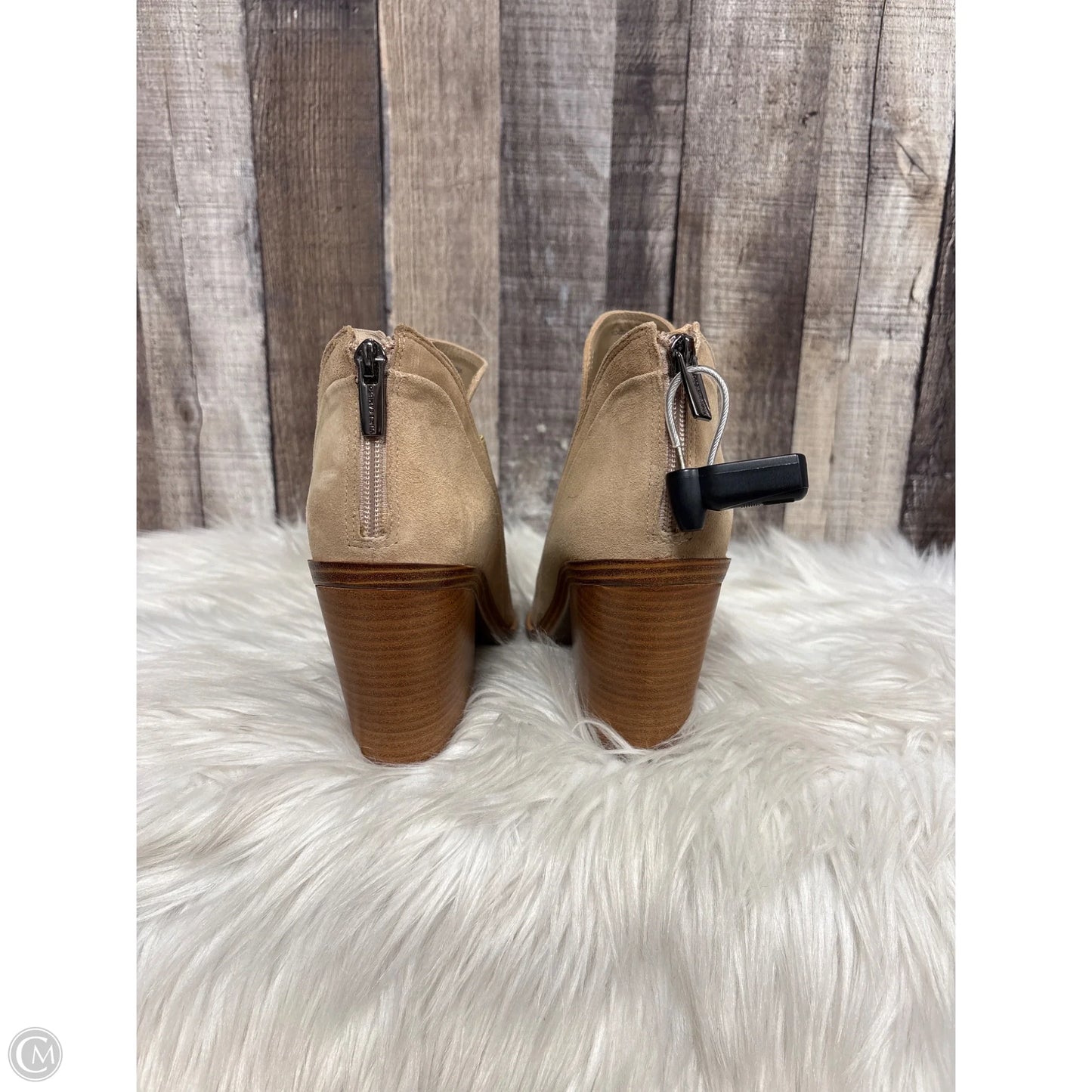 Boots Ankle Heels By Vince Camuto In Tan, Size: 9