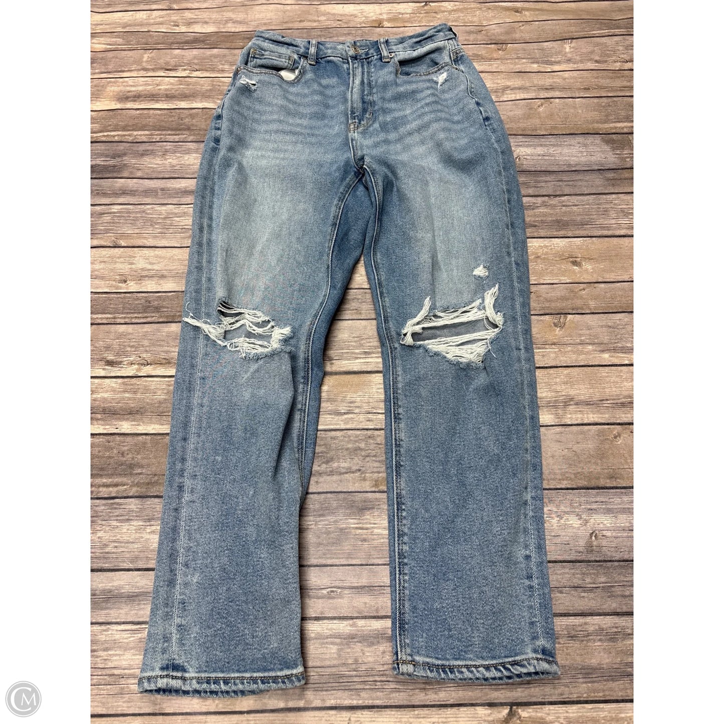 Jeans Straight By American Eagle In Blue, Size: 6