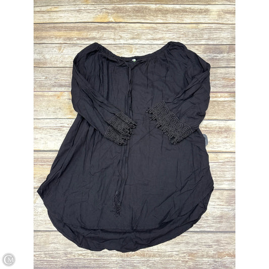 Top 3/4 Sleeve By Cme In Black, Size: M