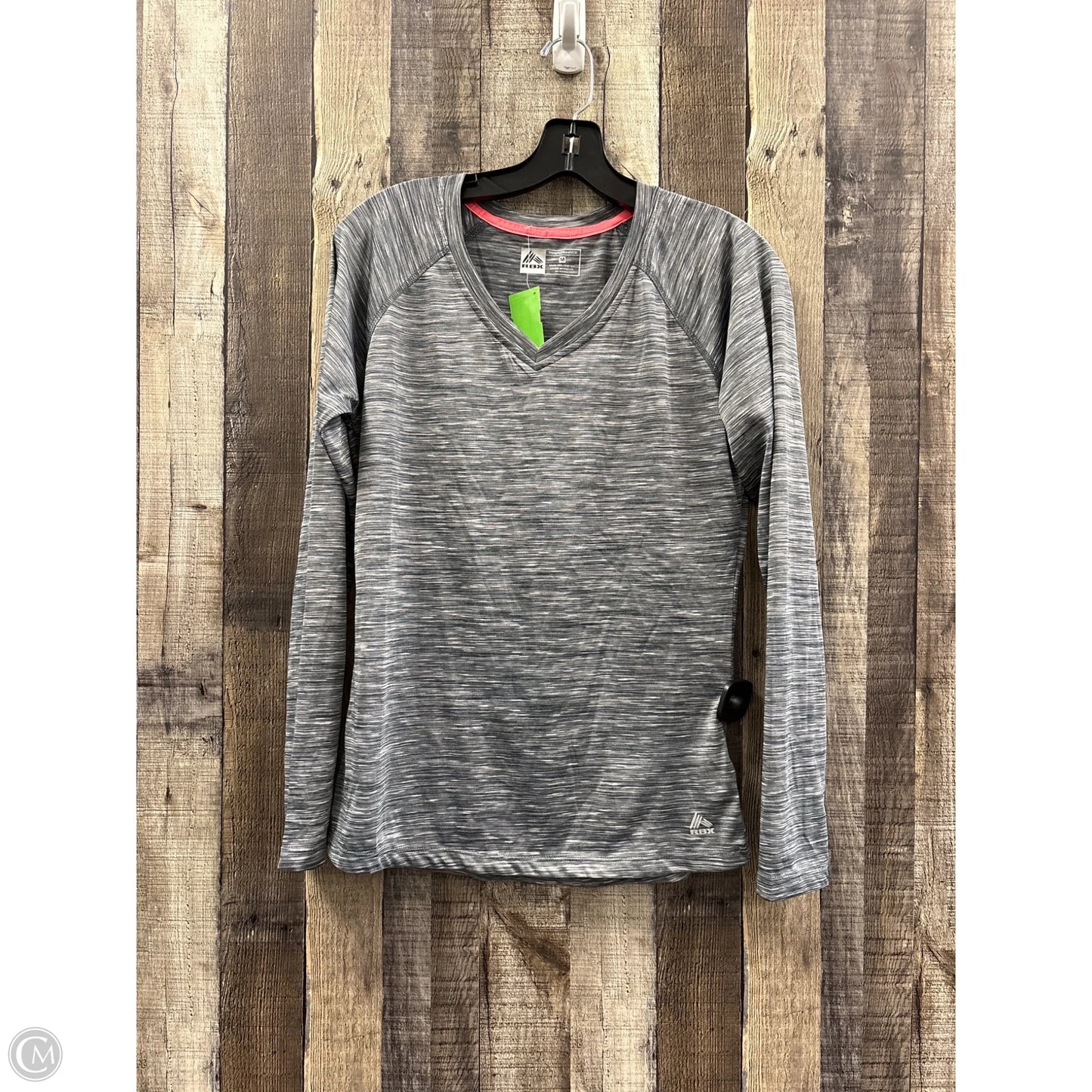 Athletic Top Long Sleeve Crewneck By Rbx In Grey, Size: M