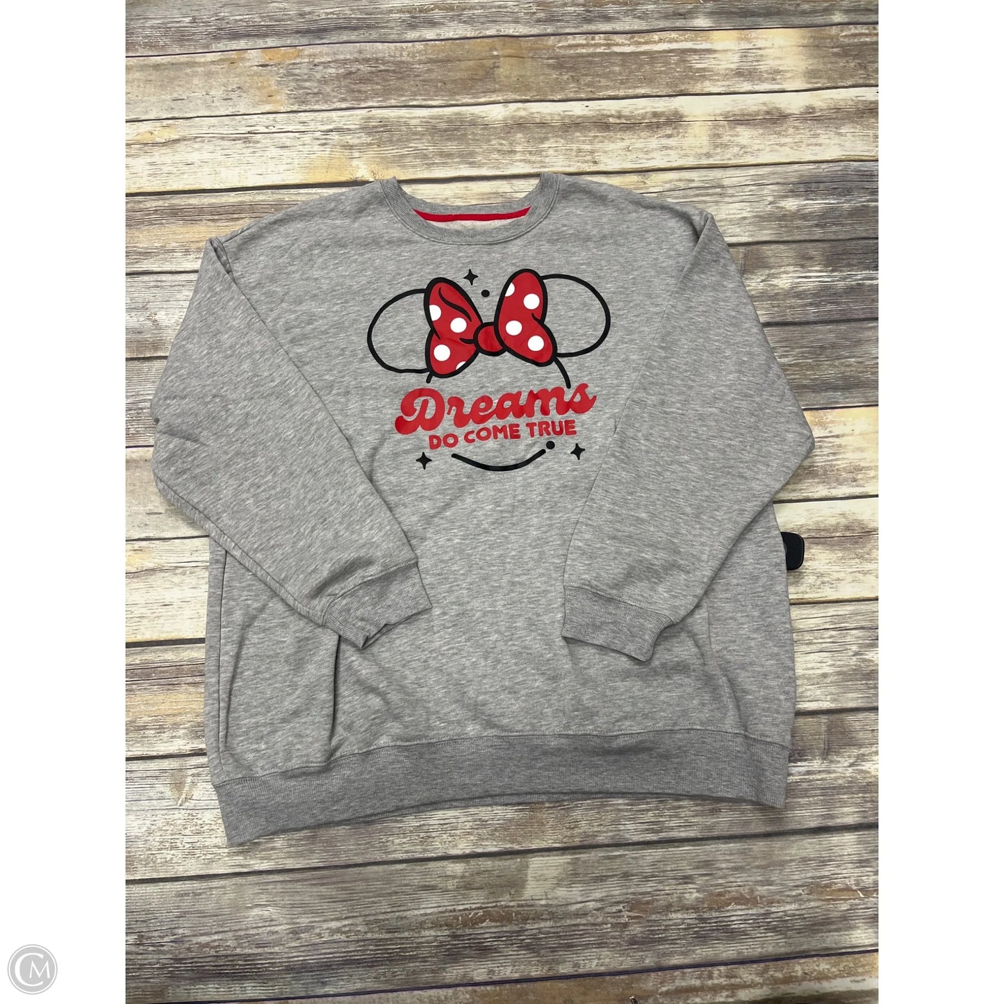 Sweatshirt Crewneck By Disney In Grey, Size: L