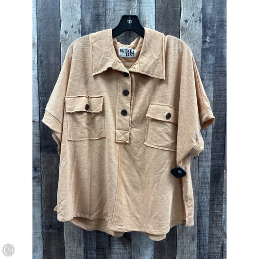 Top Short Sleeve By Bucketlist In Gold, Size: L