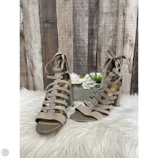 Sandals Heels Block By Sam Edelman In Taupe, Size: 11