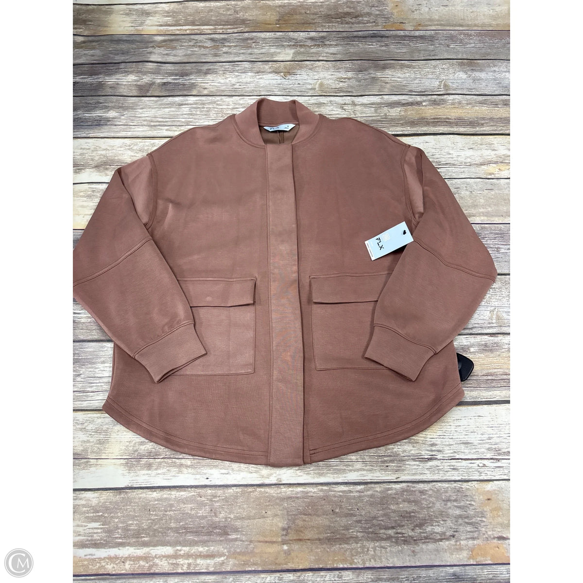 Athletic Jacket By Flx In Brown, Size: S