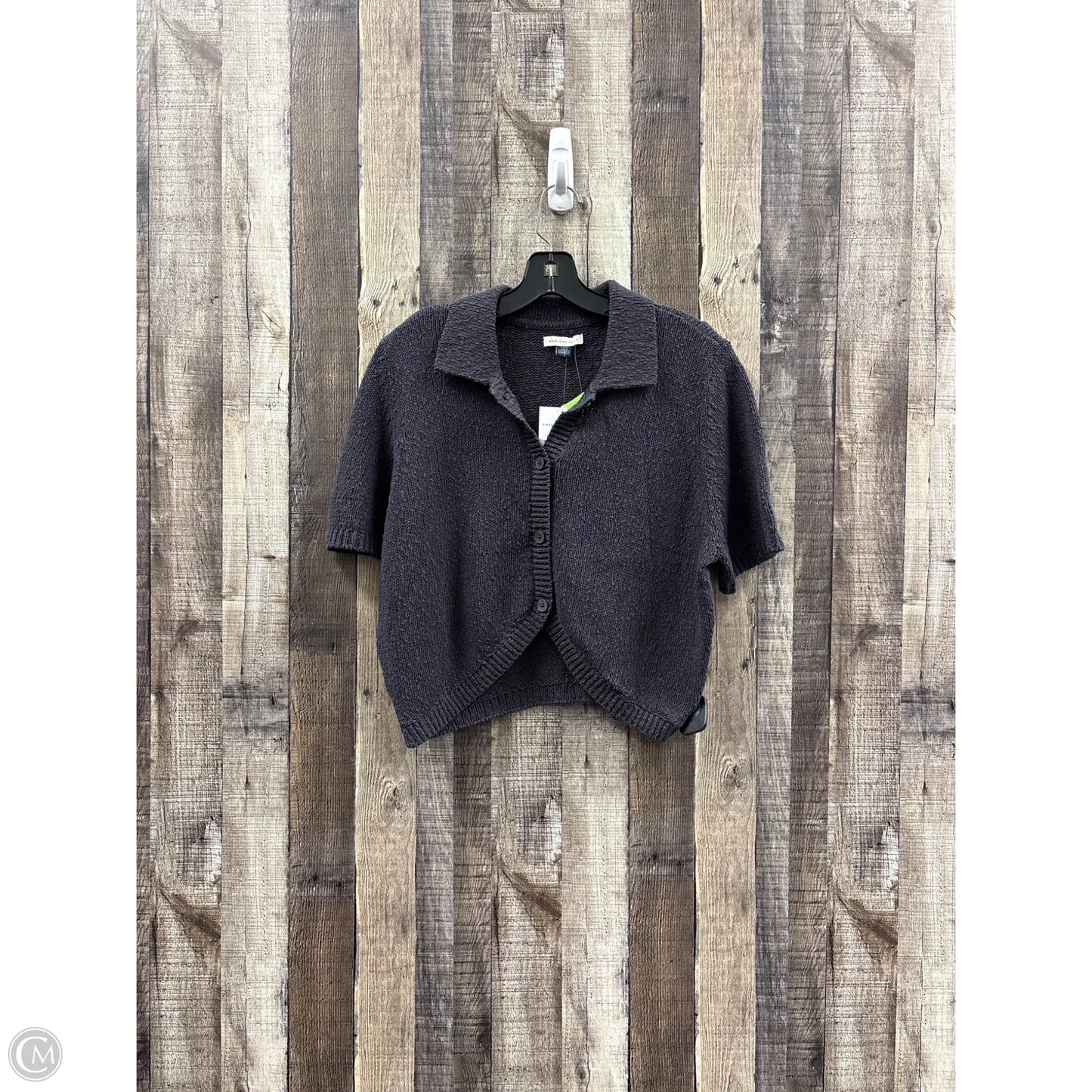 Top Short Sleeve By American Eagle In Grey, Size: L