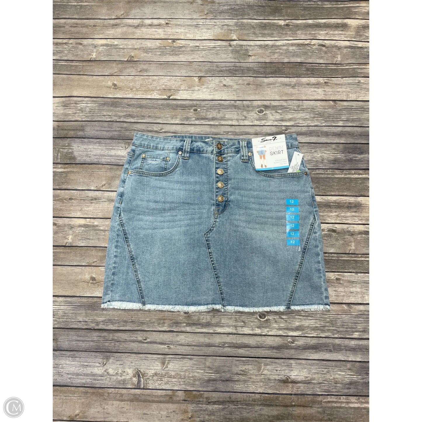 Shorts By Seven 7 In Blue Denim, Size: 12