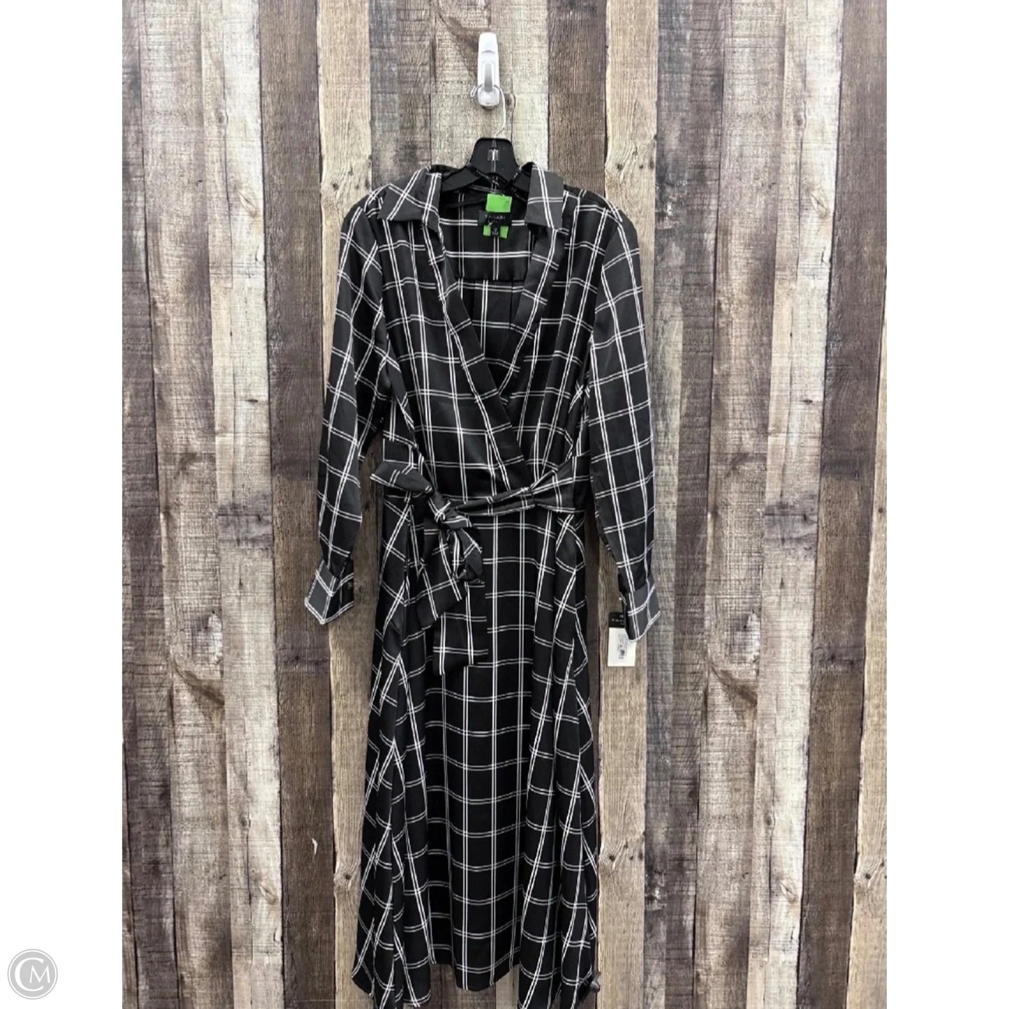 Dress Casual Midi By Tahari In Black & White, Size: 12