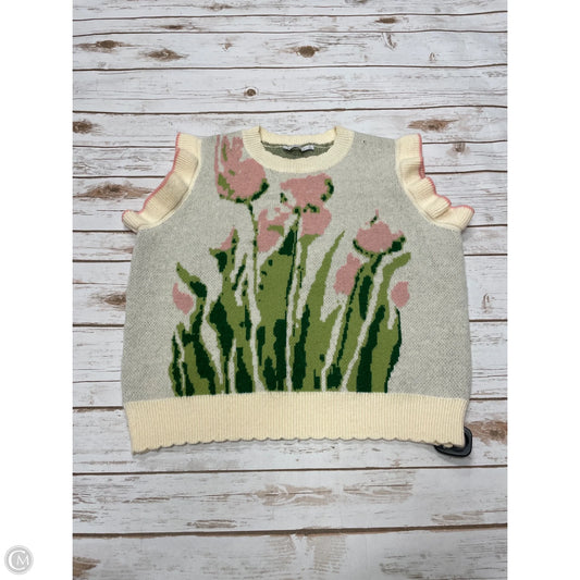 Sweater Short Sleeve By See And Be Seen In Floral Print, Size: M