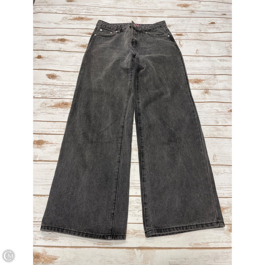 Jeans Wide Leg By Edikted In Grey Denim, Size: S