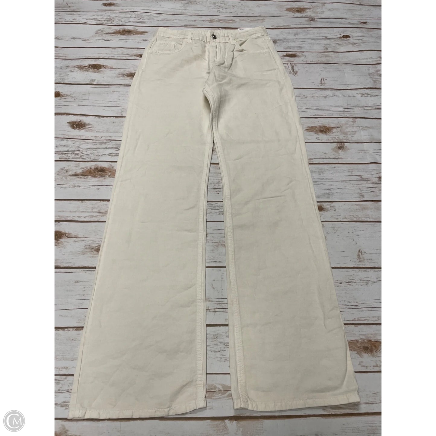 Pants Wide Leg By Zara In Ivory, Size: 4