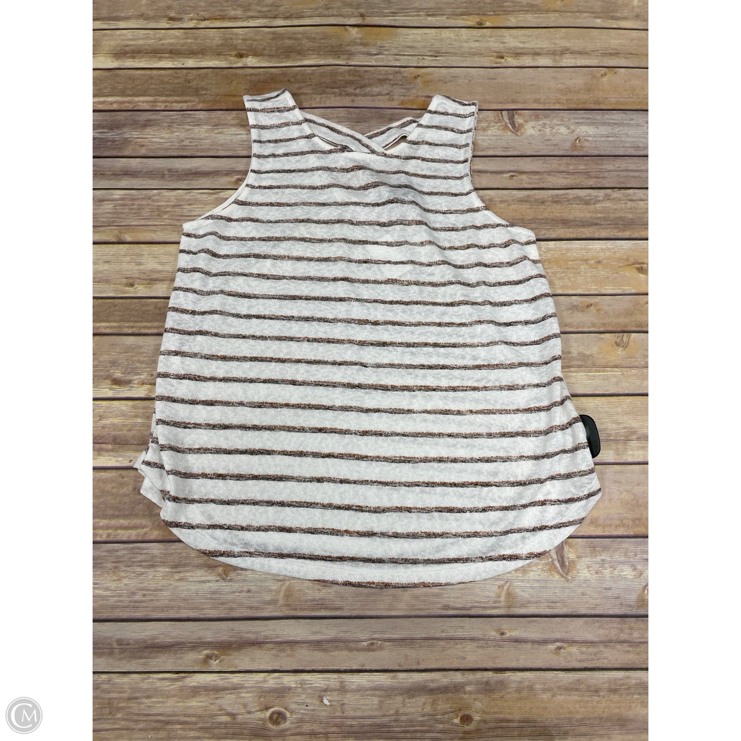Top Sleeveless By Bobeau In Striped Pattern, Size: Lp