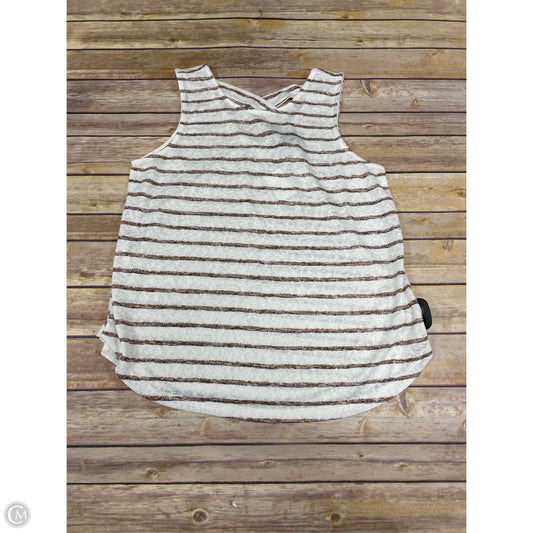Top Sleeveless By Bobeau In Striped Pattern, Size: Lp