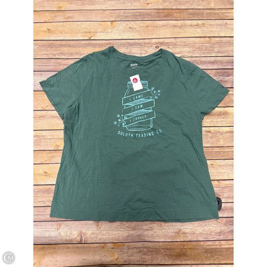 Top Short Sleeve By Duluth Trading In Green, Size: Xl