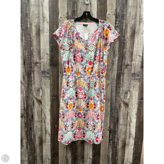 Dress Casual Midi By Talbots In Floral Print, Size: 16