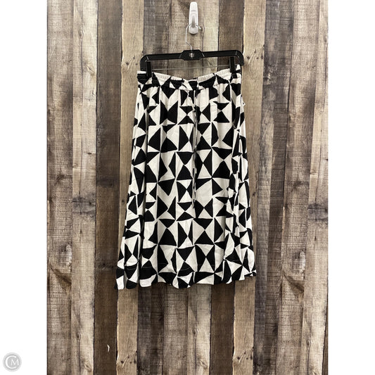 Skirt Midi By Loft In Black & White, Size: S