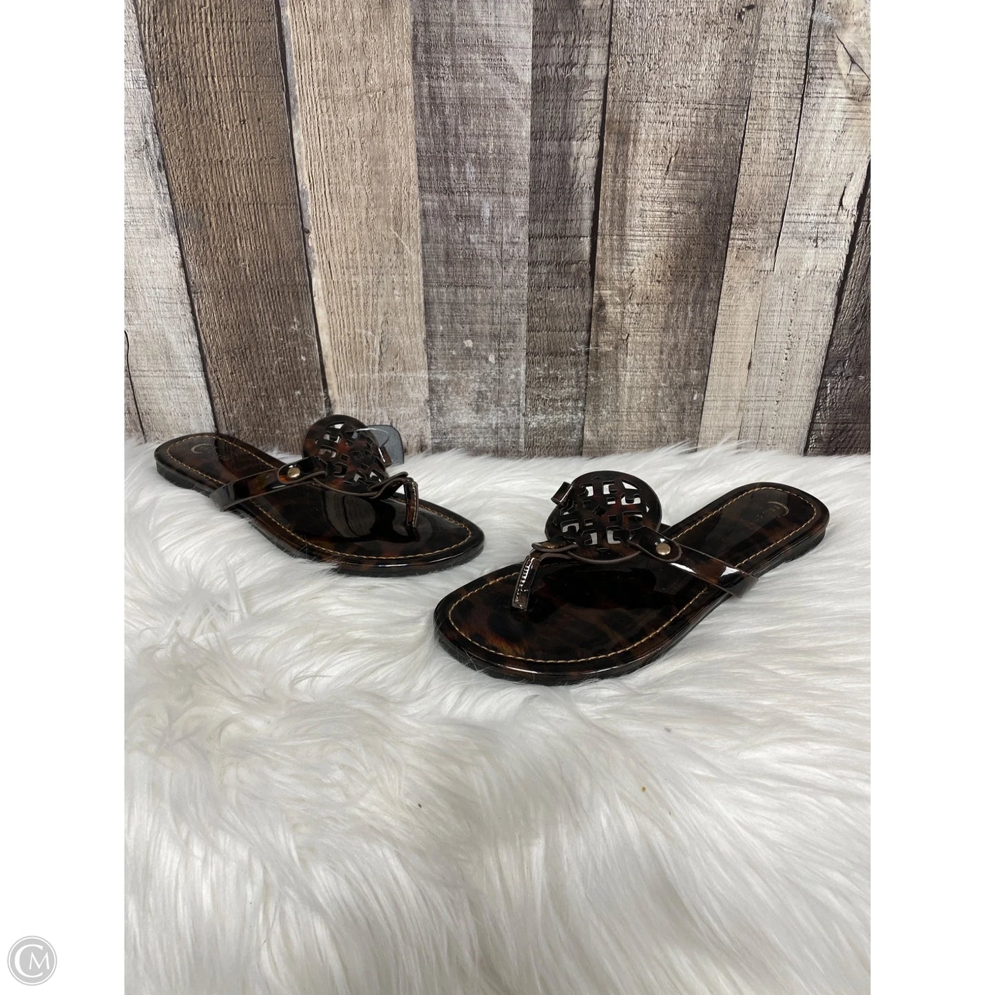 Sandals Flats By C Est. 1946 In Animal Print, Size: 8