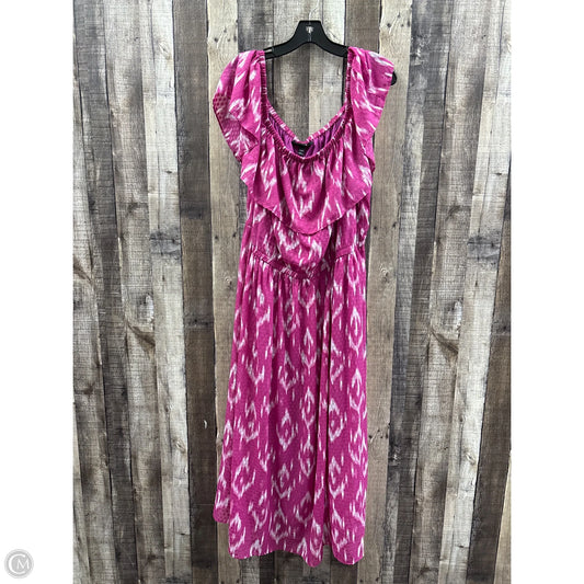 Dress Casual Midi By Lane Bryant In Pink, Size: 22