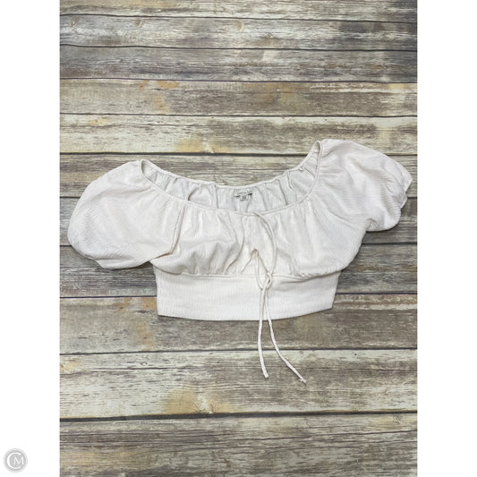 Top Short Sleeve By American Eagle In Ivory, Size: Xl