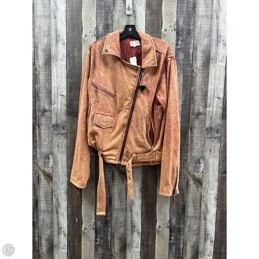 Jacket Moto By Oli & Hali In Orange, Size: M