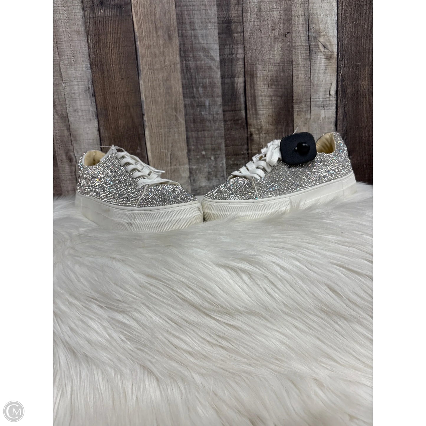 Shoes Sneakers By Betsey Johnson In Silver, Size: 7.5