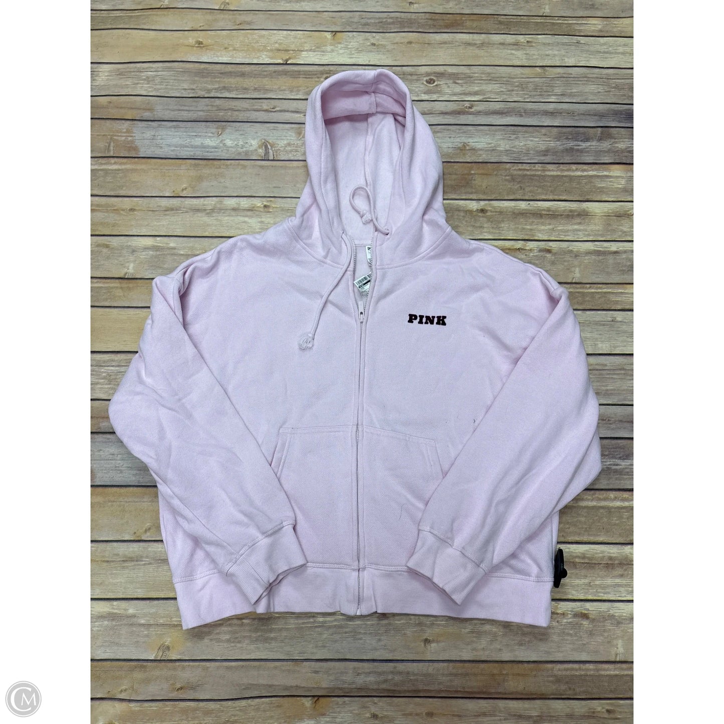 Sweatshirt Hoodie By Pink In Pink, Size: L