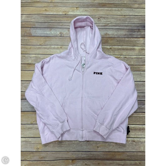 Sweatshirt Hoodie By Pink In Pink, Size: L