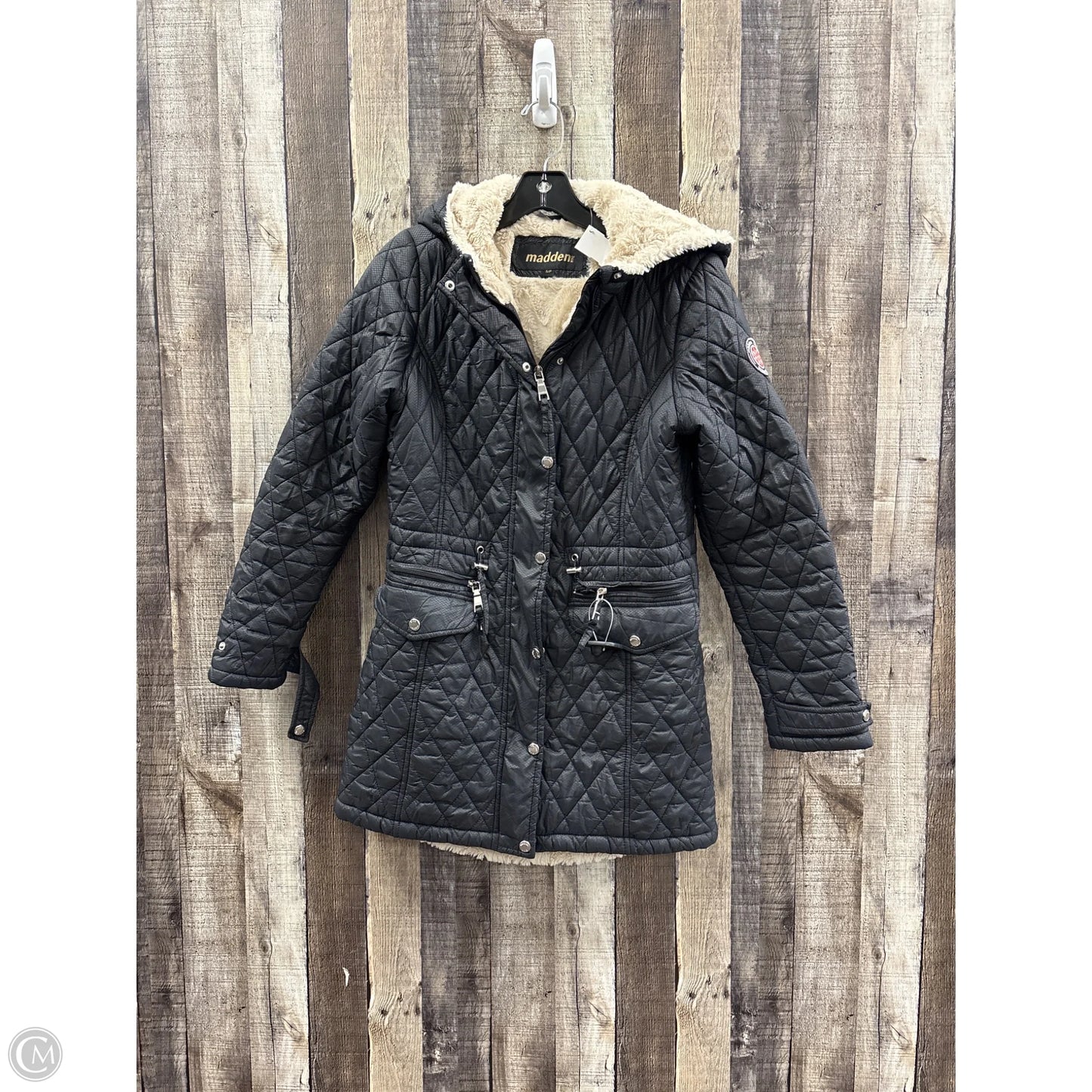 Coat Puffer & Quilted By Madden Nyc In Black, Size: S