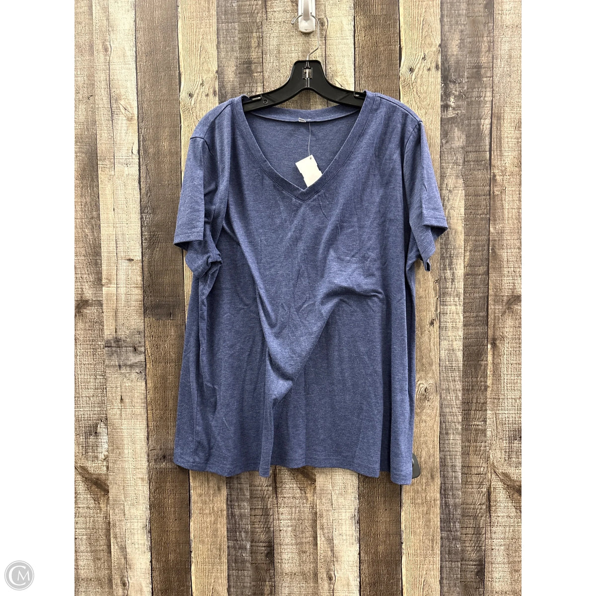 Top Short Sleeve Basic By Cmf In Blue, Size: Xl