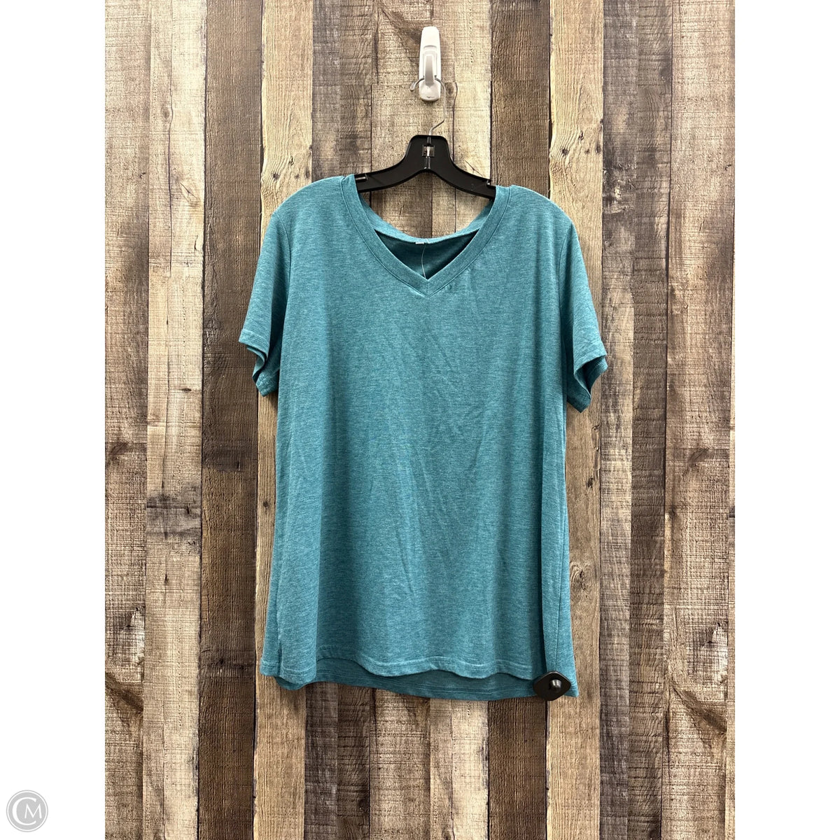 Top Short Sleeve Basic By Cmf In Teal, Size: Xl
