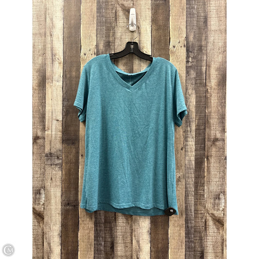 Top Short Sleeve Basic By Cmf In Teal, Size: Xl