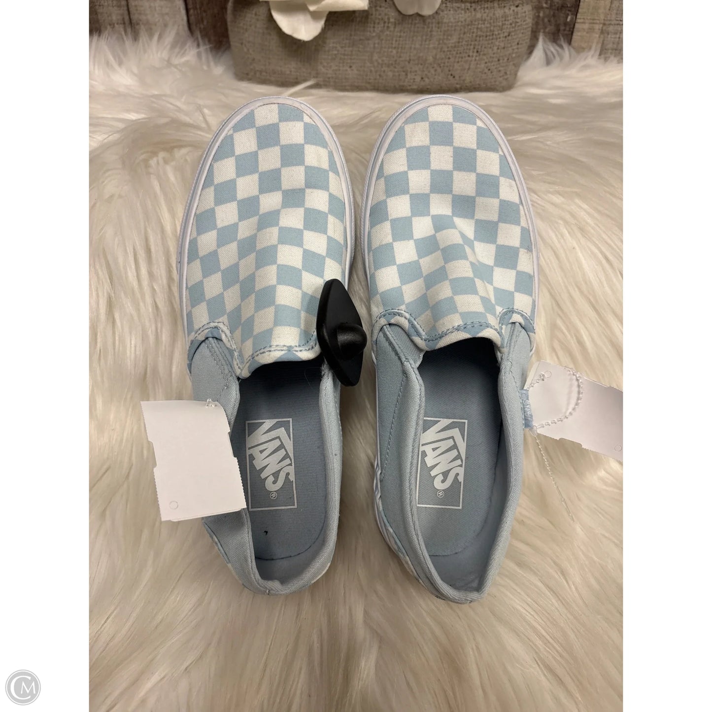 Shoes Flats By Vans In Blue & White, Size: 7
