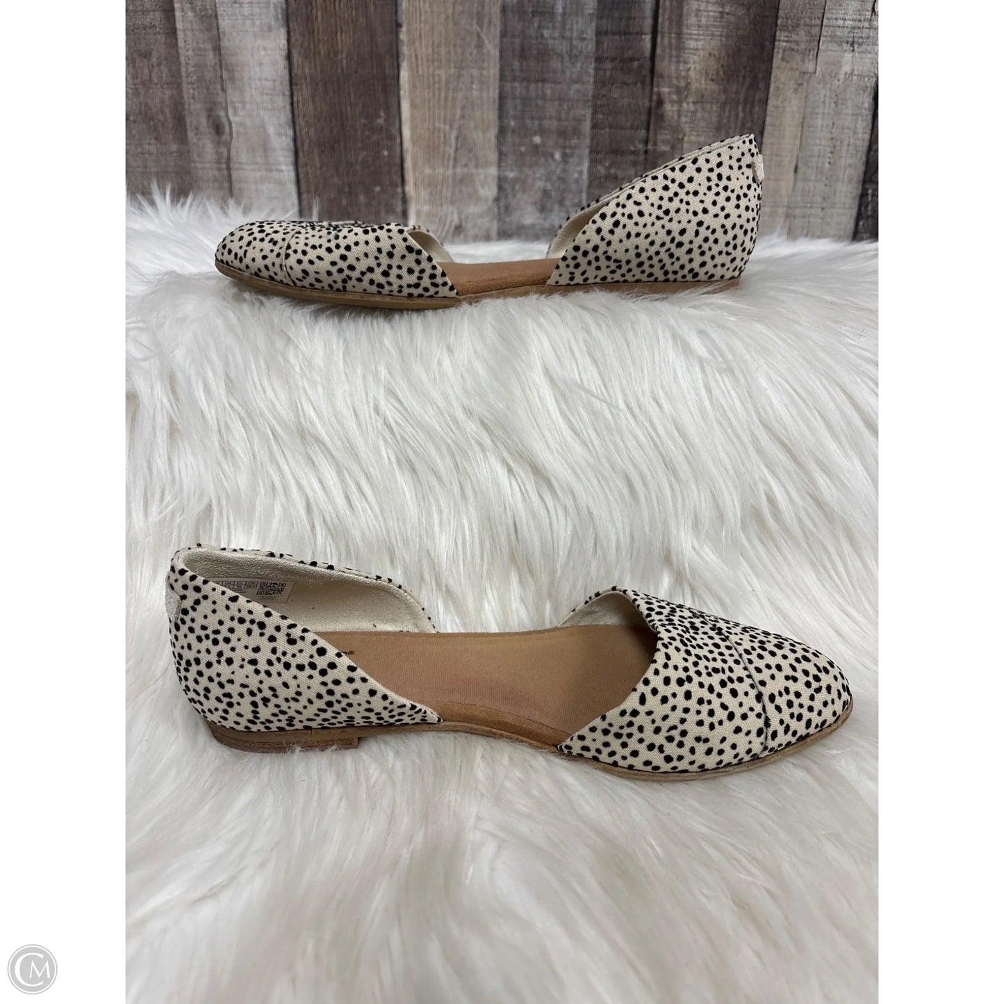 Shoes Flats By Toms In Black & Cream, Size: 7.5