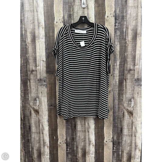Top Short Sleeve By Celebrity Pink In Black & White, Size: 3x