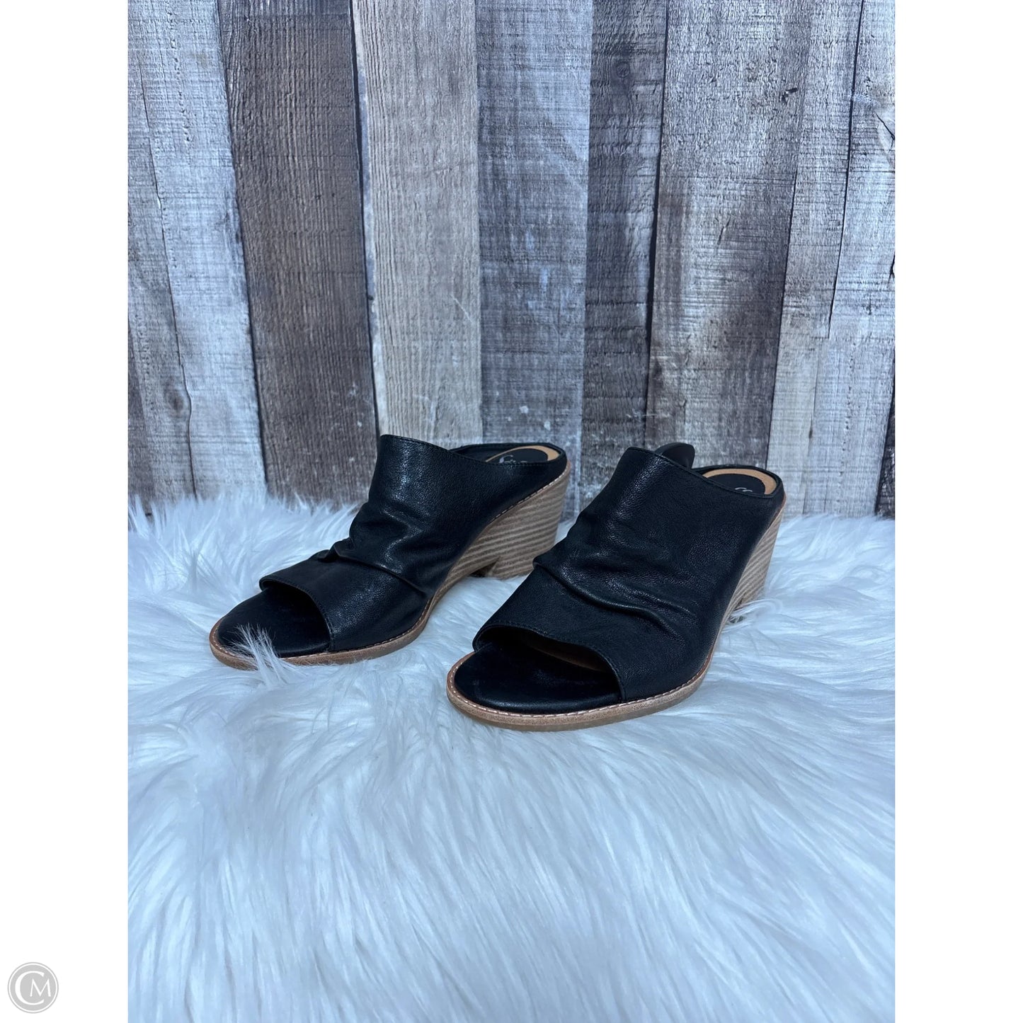 Sandals Heels Wedge By Sofft In Black, Size: 7.5