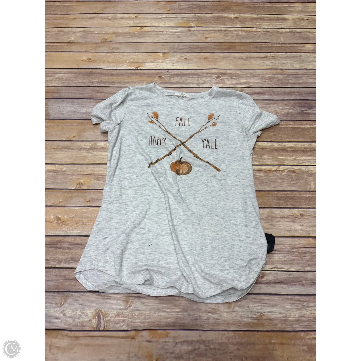 Top Short Sleeve By Maurices In Grey, Size: Xs