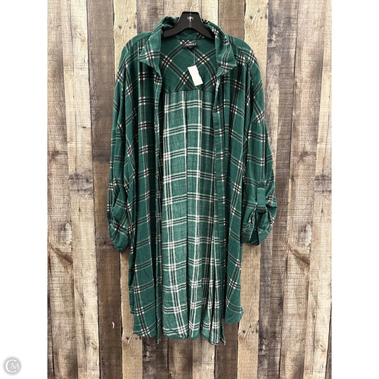 Tunic Long Sleeve By Torrid In Green, Size: 3x
