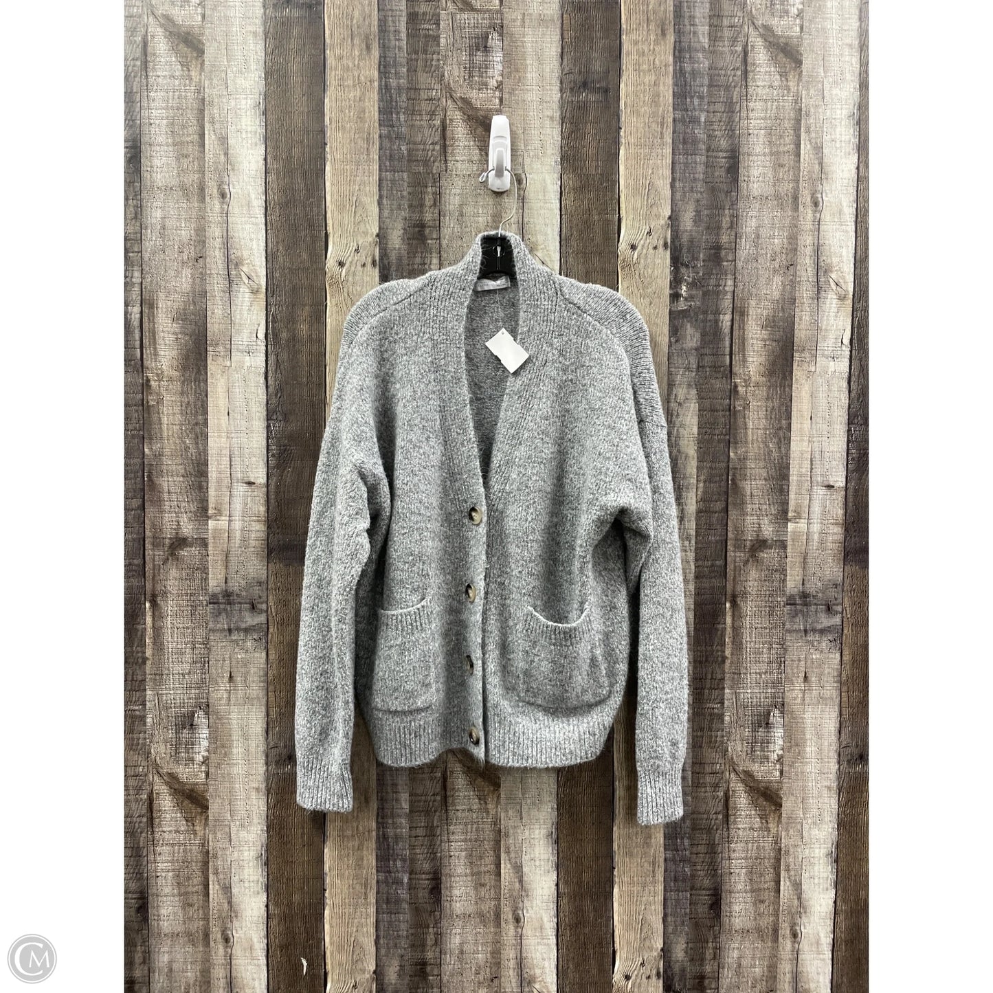 Sweater Cardigan By Primark In Grey, Size: L