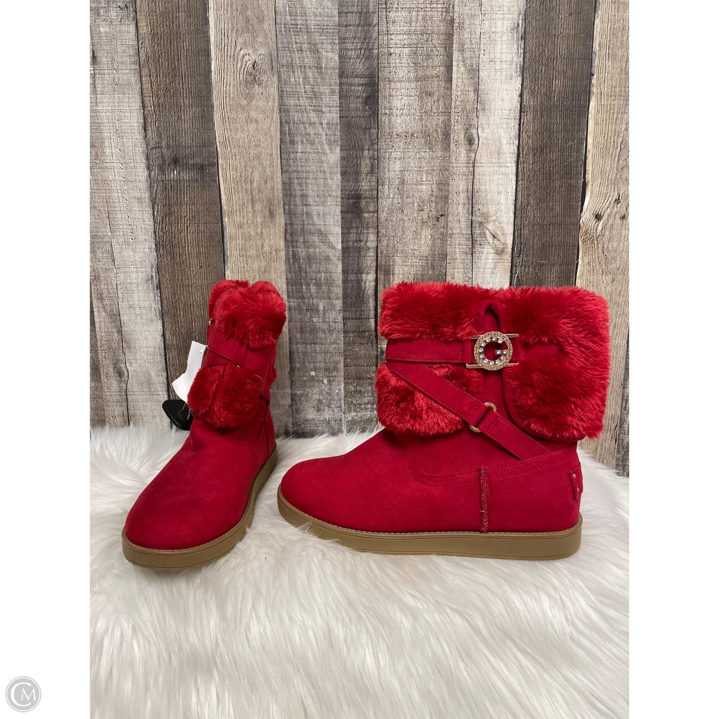 Boots Ankle Flats By Gbg In Red, Size: 9