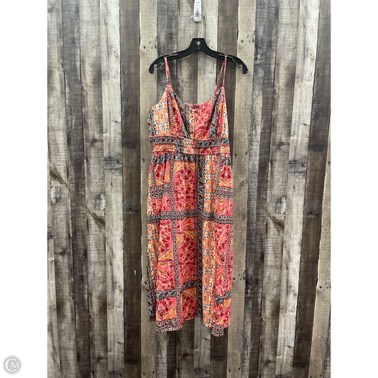Dress Casual Midi By Old Navy In Multi-colored, Size: Xl