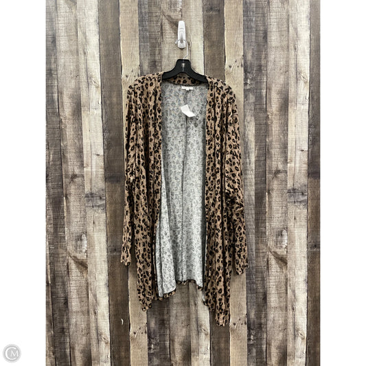 Cardigan By Maurices In Animal Print, Size: 3x