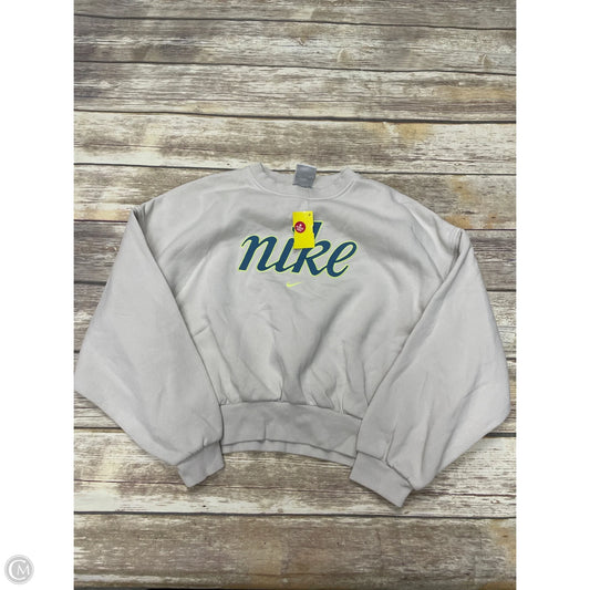 Sweatshirt Crewneck By Nike Apparel In Beige, Size: L